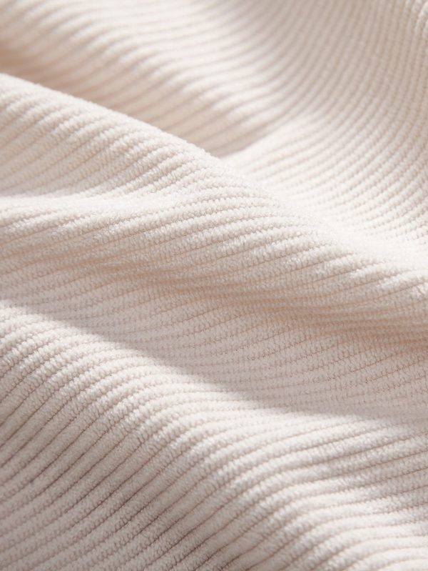 Long Sleeve Polo Collar Corduroy Shirt