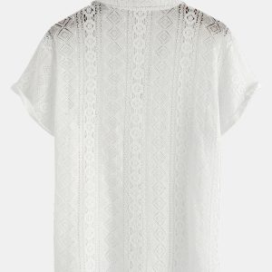 Geometry Textured Cuban Shirt