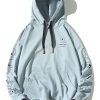 Relax Fit Ghost Print Hoodie