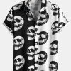 Two Tone Skull Print Shirt