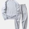 Basic Crew Neck Sweatshirt & Jogger Pants