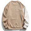 Oversize Color Block Crewneck Sweatshirt