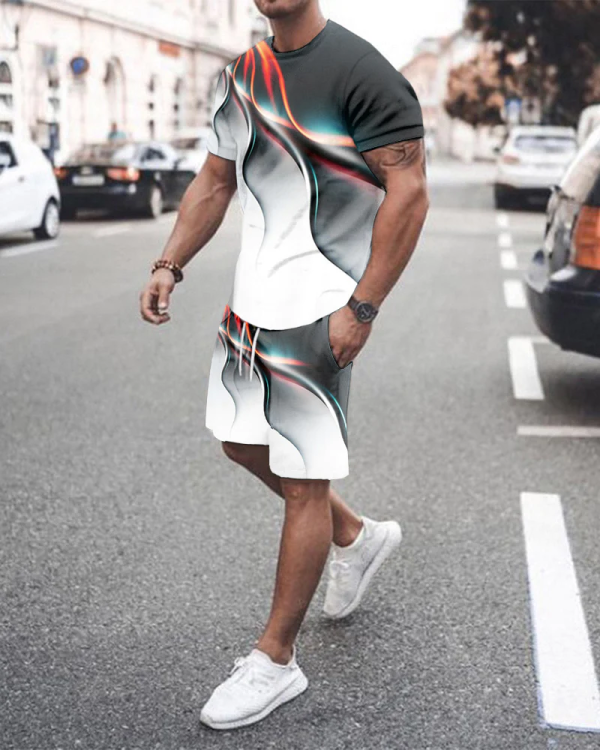 Men's Fashion Short Sleeve Suit 3 Colors