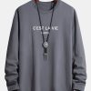 Long Sleeve Paris Print Cotton T-Shirt