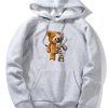 Robot Bear Graphic Print Hoodies