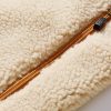 Hoooyi Zipper Through Teddy Faux Fur Jacket