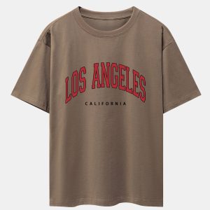 06b19af031cb9628755e2ebe05072925cc0898a97eee67ec79472ea03374101d.jpg Los Angeles Print Drop Shoulder Oversize T-Shirt