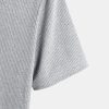 Muscle Fit Arc Hem Textured T-Shirt