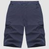 06f602d1278bcee99eee0da299285fe017e351a2d02a9612c1974b82661702d9.jpg Men Knee Length Shorts Lightweight Thin Quick Dry Cargo Shorts