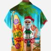 071934159d117bdd1135bc57781dfd56259a371b355fd6d68b6fc1b8c0b22574.jpg Santa Claus Chest Pocket Short Sleeve Hawaiian Shirt