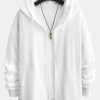 Basic Relax Fit Zip Hoodie