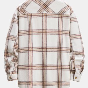 Flannel Plaid Overshirt With Pocket