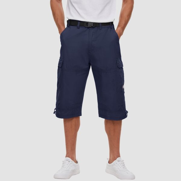 08c50a67190eda1ef8cf1bfe307836630800781c80e2f3a05475a6e62c2dc811.jpg Men 3/4 Cargo Shorts Cotton Lightweight Ripstop with Multi-Pockets