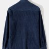 Long Sleeved Corduroy Button Up Shirt With Pockets