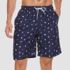 Men's Beach Shorts Swimming Trunks Mesh Lining Shorts with 2 Pockets Quick Dry