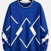 Geometric Print Crew Neck Sweatshirt