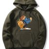 Break Dance Bear Print Hoodie
