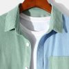 Long Sleeve Two Tone Corduroy Overshirt