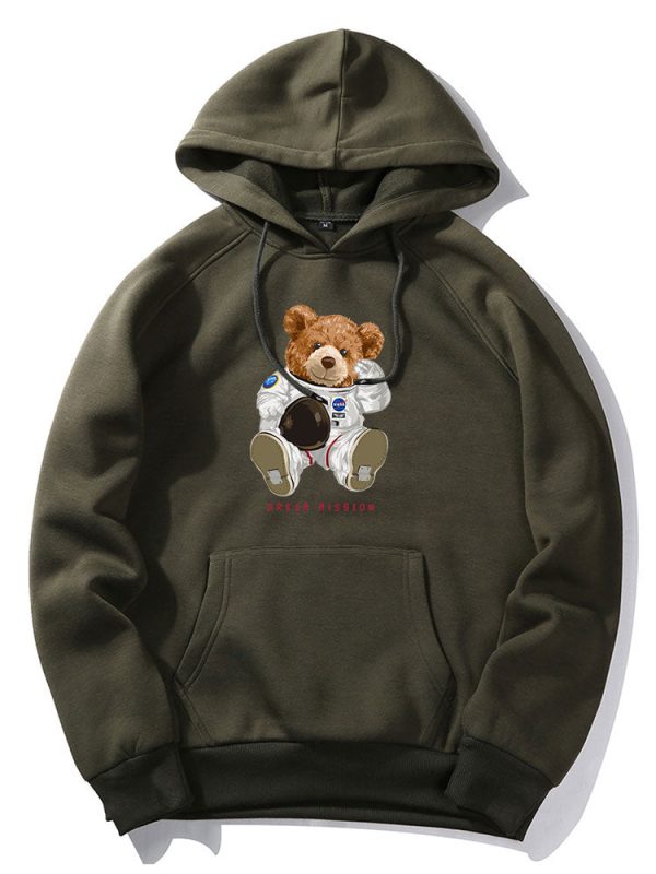 NASA Astronaut Bear Print Hoodie