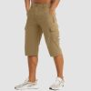 0d203c05031fee5d50fbde345fcd2acfe2adf1dcf4bf9d768c5a03089680b7d8.jpg Men Knee Length Shorts Lightweight Thin Quick Dry Cargo Shorts