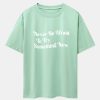 Slogan Print Drop Shoulder Oversize T-Shirt