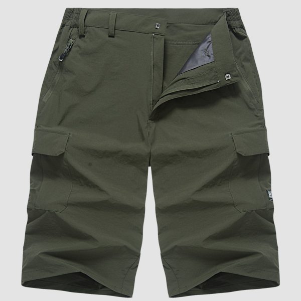 0e62dcfa5c5857cbd24b6c446c70cf07f8105b719d2ddebd238783e5b209bff2.jpg Men Knee Length Shorts Lightweight Thin Quick Dry Cargo Shorts