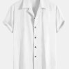 Textured Cotton Revere Shirt & 5" Shorts