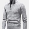 Textured Quarter Zip Sweater