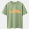 Los Angeles California Print Drop Shoulder Oversize T-Shirt