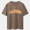 Los Angeles California Print Drop Shoulder Oversize T-Shirt