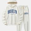 Brooklyn Print Cotton Blend Hoodie & Jogger Pants