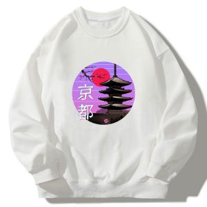 Kyoto Landscape Painting Print Relaxed Sweatshirt