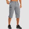 119ac89da0f91ec427c1cbe9d01541bdfb7ba41b4774432bb2a3fc72536f2435.jpg Men's Workout Gym Shorts with 7 Pockets Quick Dry 3/4 Capri for Hiking