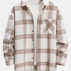 Flannel Plaid Overshirt With Pocket
