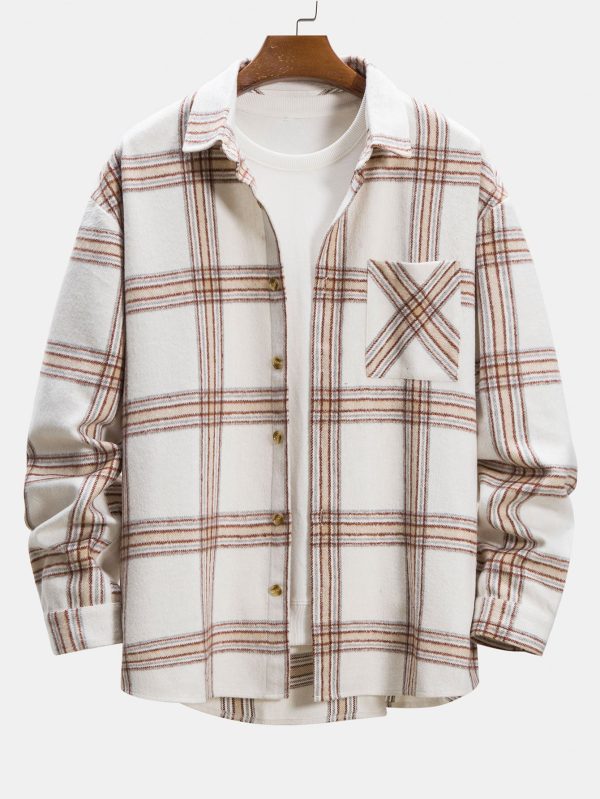 Flannel Plaid Overshirt With Pocket