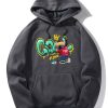 Graffiti Bear Print Hoodie