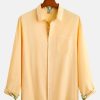 Hardaddy Cotton Floral Contrast Long Sleeve Shirt
