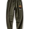 Basketball Bear Print Jogger Pants