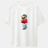 Hip Hop Singer Bear Print Heavy Weight Oversize T-Shirt