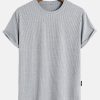 Muscle Fit Arc Hem Textured T-Shirt