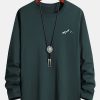 Long Sleeve Mountain Graphic Print Cotton T-Shirt