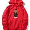 Basketball Bear Print Hoodie