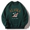 Alaska Eagle Print Relaxed Sweatshirt