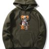 Robotic Bear Print Hoodie
