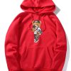 Selfie Bear Print Hoodie