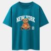 New York Basketball Bear Print Heavy Weight Oversize T-Shirt