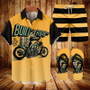 Suitmens Men's Modified Motorcycle Print Shirt Three-Piece Set 070
