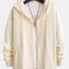 Basic Relax Fit Zip Hoodie