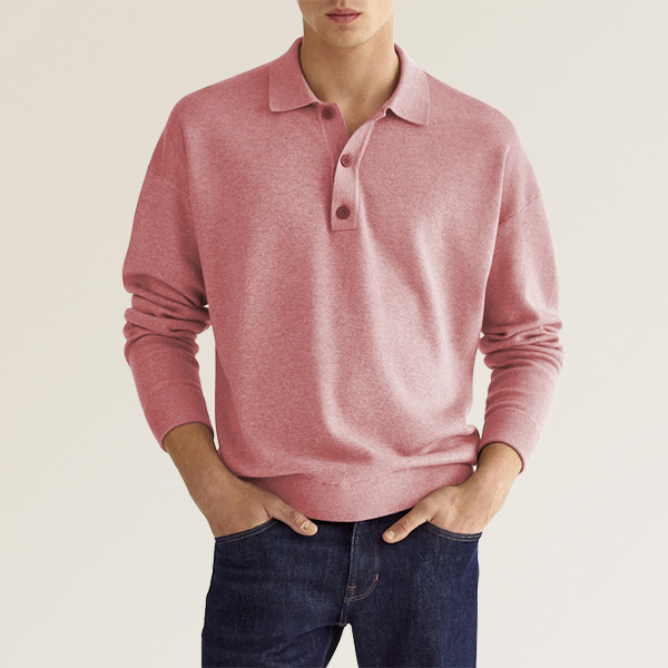 Men's casual lapel top