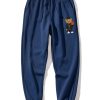 Basketball Bear Print Hoodie & Jogger Pants